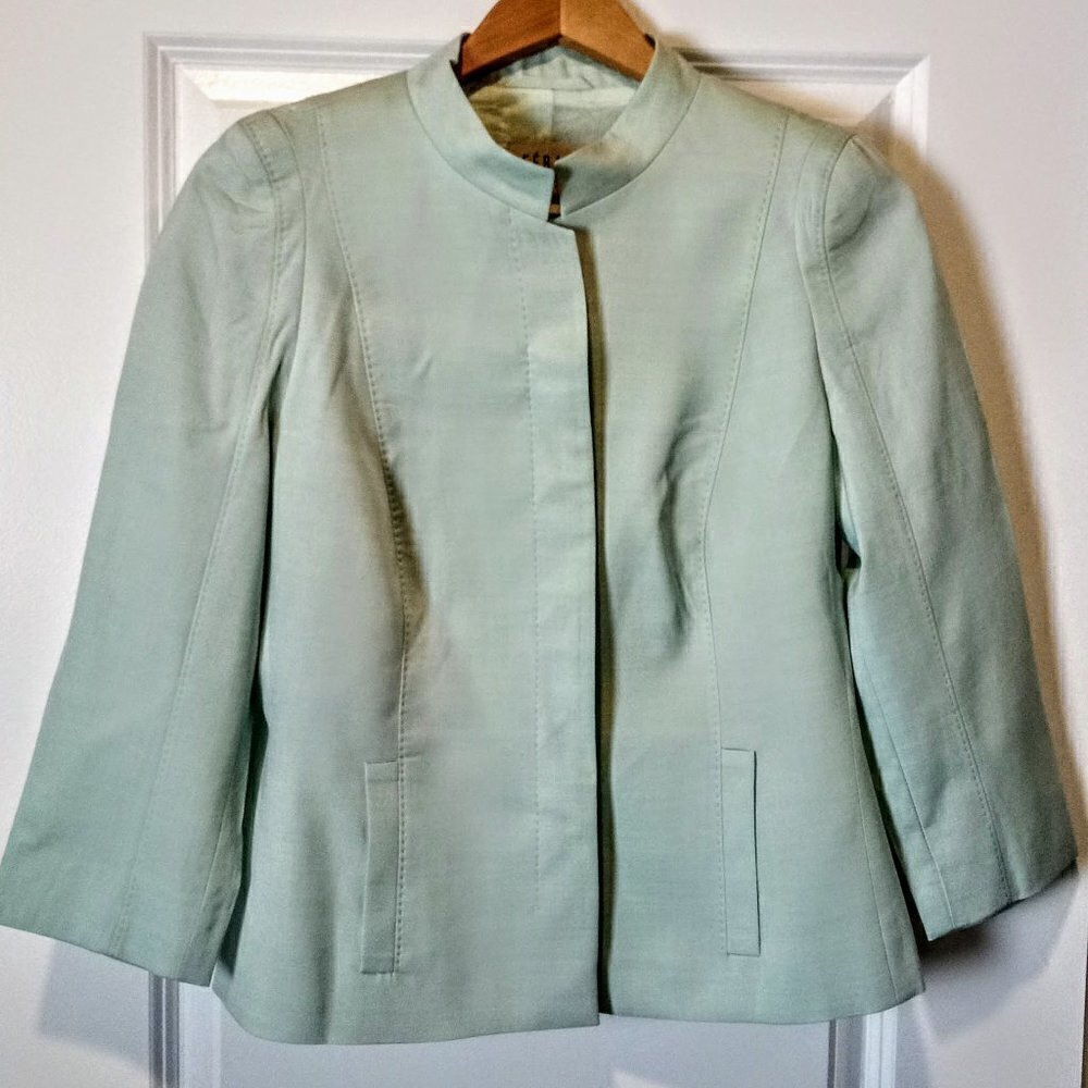 Vintage Feraud Mint Green Silk Wool Jacket